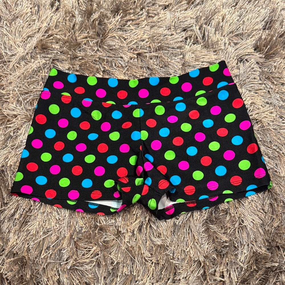 Colorful Polka Dot Kids Dance Shorts
